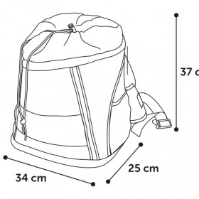 Транспортна раница за кучета Flamingo FRONT CARRIER TIMI BLUE 34x25x37CM походяща за носене както на гърба така и на гърдите